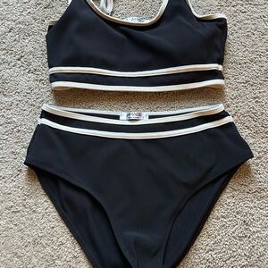 Amazon Black and White Bikini Set